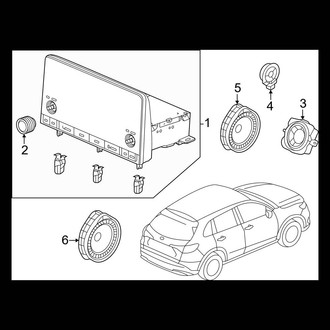 Honda OE - Instrument Panel - Sound System (7" Display), (LX / Sport)
