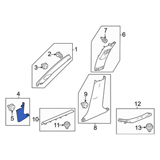 Honda OE - Left Kick Panel Trim