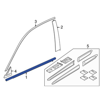 Honda OE - Front Left Door Belt Molding