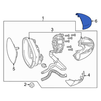 Honda OE - Front Left Upper Door Mirror Cover