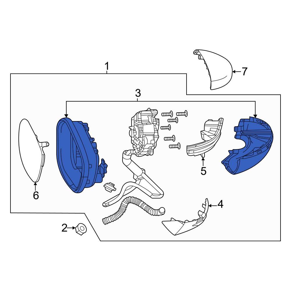 Honda OE 762053W0A41 - Front Right Door Mirror Housing