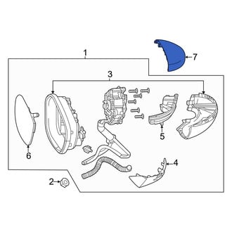 Honda OE - Front Left Upper Door Mirror Cover