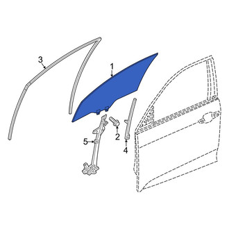 Honda OE - Rear Right Door Glass
