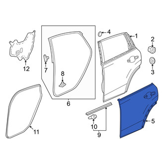 Honda OE - Rear Right Outer Door Outer Panel