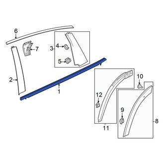 Honda OE - Rear Left Door Belt Molding