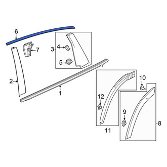 Honda OE - Rear Right Door Reveal Molding