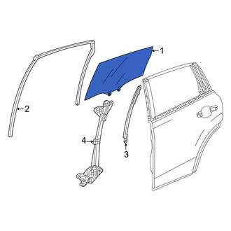 Honda OE - Front Left Door Glass