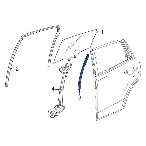 Honda OE 727313W0A01 Rear Right Window Regulator Guide