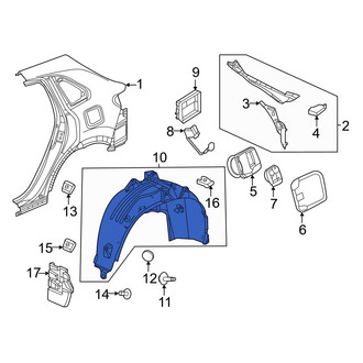Honda OE - Rear Right Quarter Panel Splash Shield