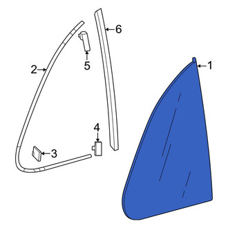 Honda OE - Rear Left Quarter Glass