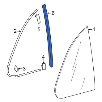 Honda OE - Front Left Quarter Glass Seal