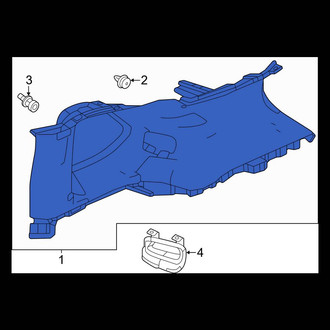 Honda OE - Rear Left Lower Interior Quarter Panel Trim Panel