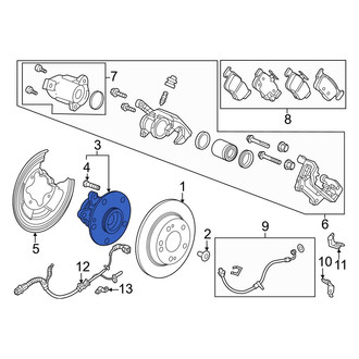 Honda OE - Rear Wheel Bearing and Hub Assembly