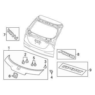 Honda OE - Lift Gate - Exterior Trim