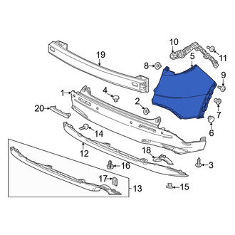 Honda OE - Rear Left Bumper Corner Cover
