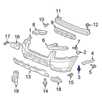 Honda OE - Front Bumper Cover Screw