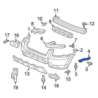 Honda OE - Front Left Bumper Cover Bracket