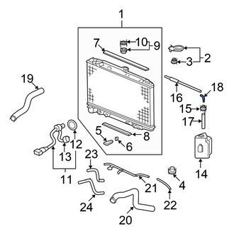 Honda OE - Engine Coolant Reservoir Hose Adapter