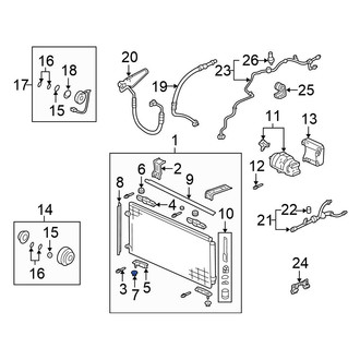 Honda OE - Lower A/C Condenser Bracket Insulator