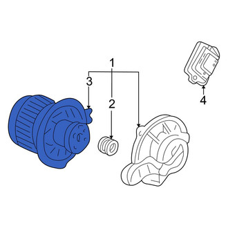 Honda OE - Rear HVAC Blower Motor Assembly