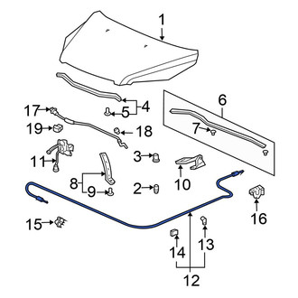 Honda OE - Front Hood Release Cable