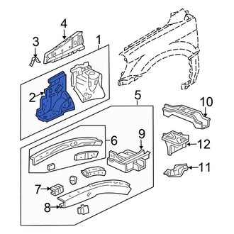 Honda OE - Front Right Fender Apron Extension