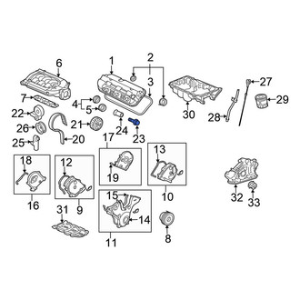 Honda OE - Engine Timing Belt Tensioner Bolt