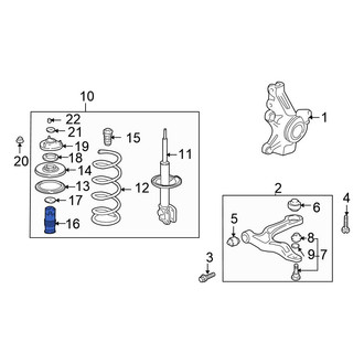 Honda OE - Front Suspension Strut Bellows