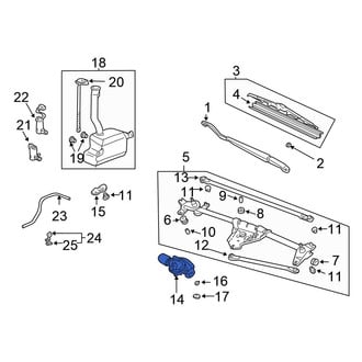 Honda OE - Front Wiper Motor