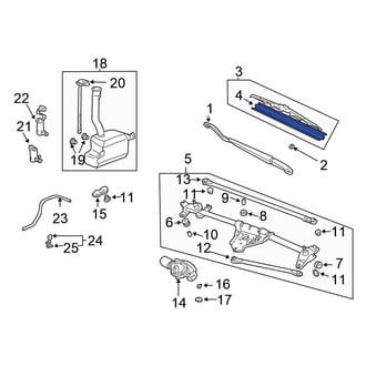 Honda OE - Front Left Wiper Blade Refill