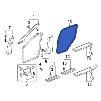 Honda OE - Front Right Outer Door Seal