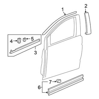 Honda OE - Front Door - Exterior Trim