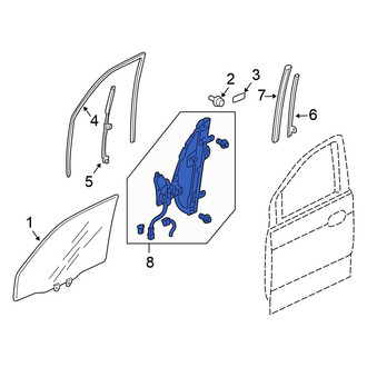 Honda OE - Front Left Window Regulator