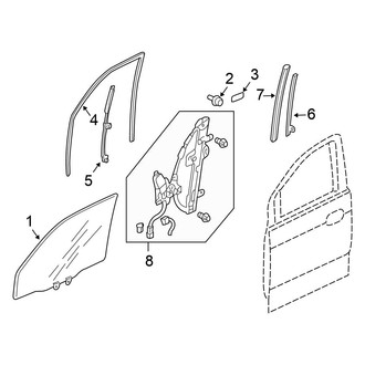 Honda OE - Front Door - Glass & Hardware (EX / LX)