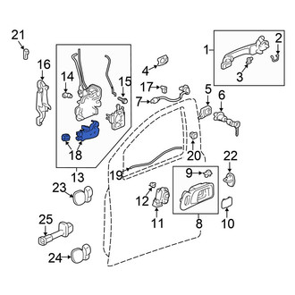 Honda OE - Front Right Door Lock Actuator Motor
