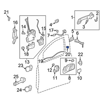 Honda OE - Door Lock Rod Clip