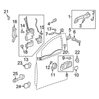 Honda OE - Front Door - Lock & Hardware