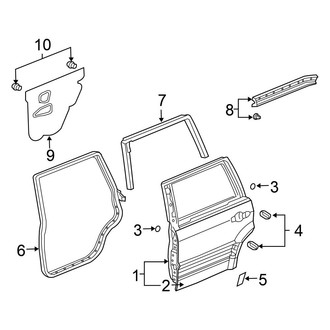 Honda OE - Rear Door - Door & Components
