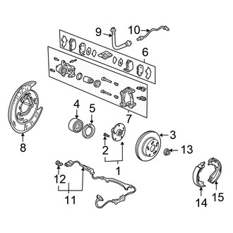Honda OE - Rear Suspension - Brake Components