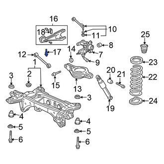 Honda OE - Suspension Trailing Arm Bolt