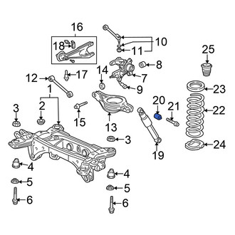 Honda OE - Rear Suspension Shock Absorber Bushing