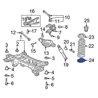 Honda OE - Rear Left Lower Coil Spring Insulator