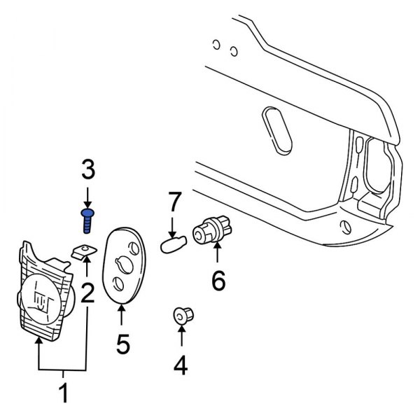 Back Up Light Assembly Screw