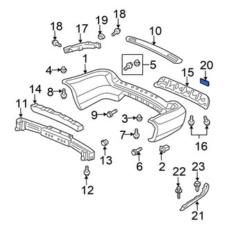 Honda OE - Rear Left Reflector Panel