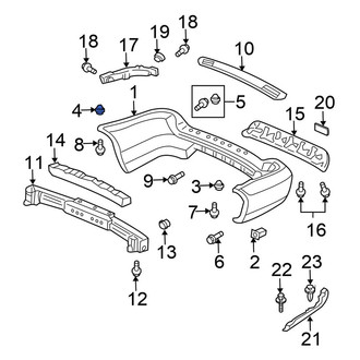 Honda OE - Rear Upper Bumper Cover Grommet