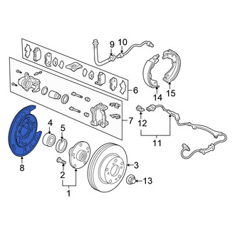 Honda OE - Rear Left Brake Backing Plate
