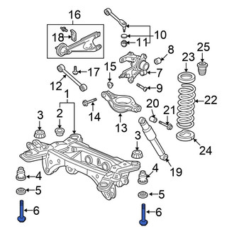 Honda OE - Suspension Crossmember Bolt