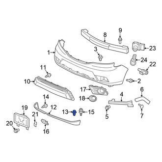 Honda OE - Rear Bumper Cover Spacer Panel Clip