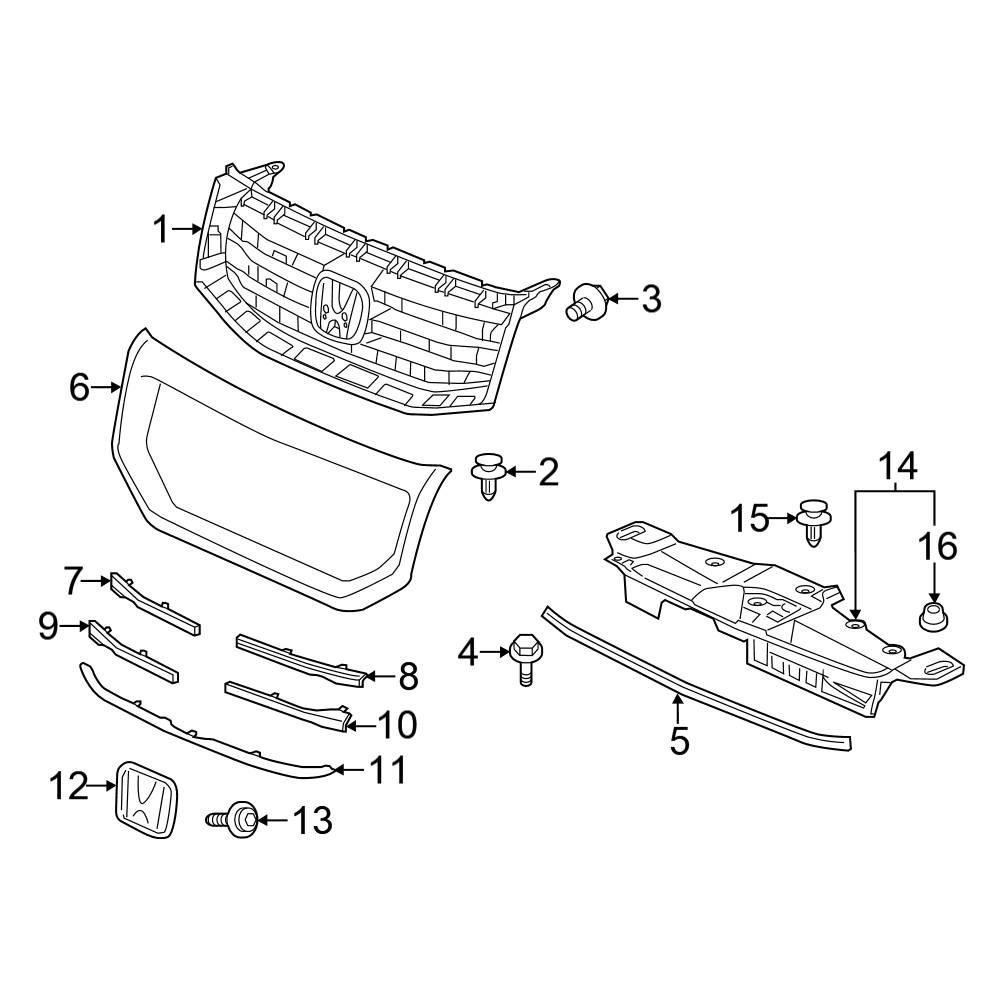 2009-15 Honda Pilot RH Front Door Side Molding Dark Cherry Pearl 75302SZAA120529 | Factory OEM Parts