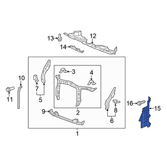 Honda OE - Front Left Radiator Support Air Deflector